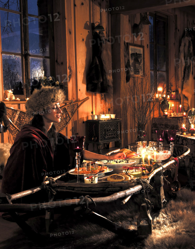Dîner du Grand Nord : table décorée par Diane Vanier