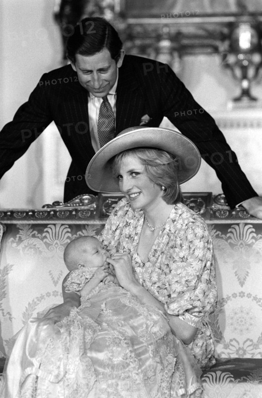 Le prince Charles, la princesse Diana avec le prince William