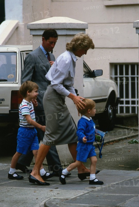 Prince Charles, princesse Diana, prince William et prince Harry