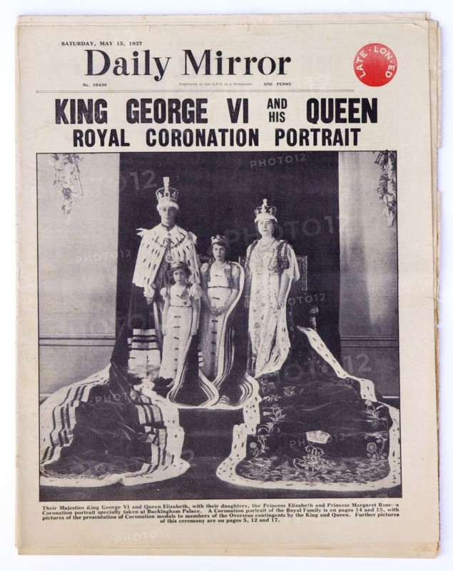 George VI et sa reine (la reine-mère)