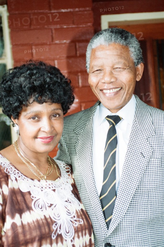 Nelson Mandela et sa femme Winne