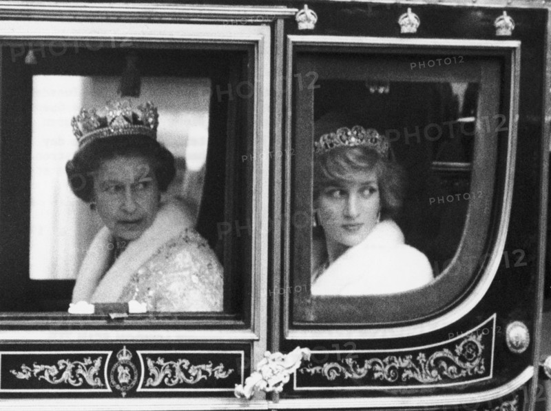 La reine Elisabeth II et la princesse Diana