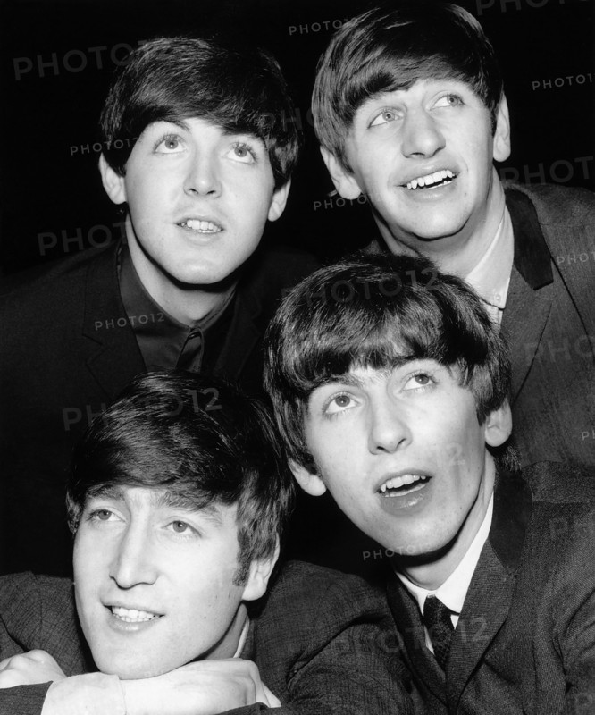 Les Beatles lors de leur première tournée en Angleterre