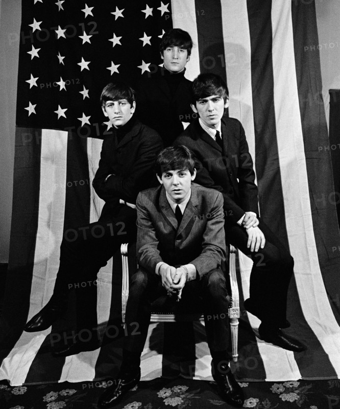 Les Beatles en séance photo pour la promotion de leur première tournée aux Etats-Unis