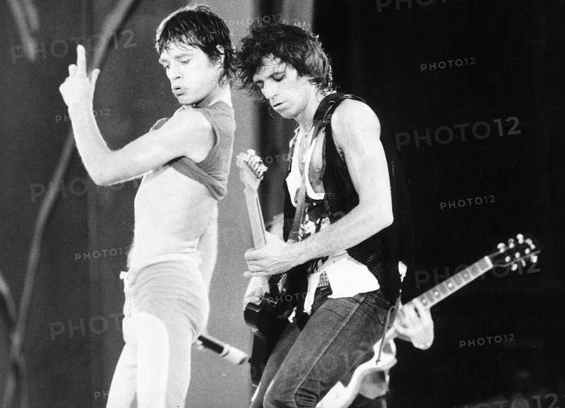 Mick Jagger et Keith Richards sur scène