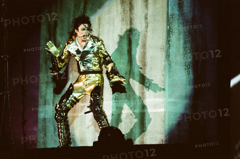 Michael Jackson seen here on stage in Prague. 8th September 1996