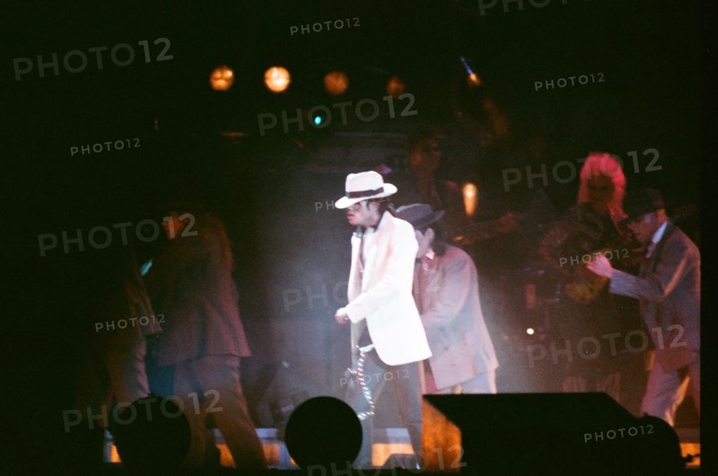 Michael Jackson seen here after perforiming on stage at Wembley during the Bad concert tour 14th July 1988