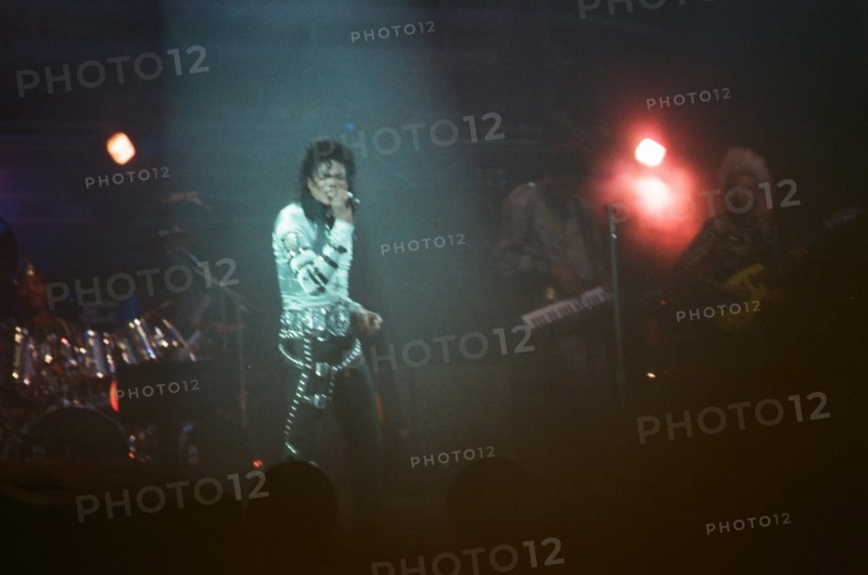 Michael Jackson seen here after perforiming on stage at Wembley during the Bad concert tour 14th July 1988