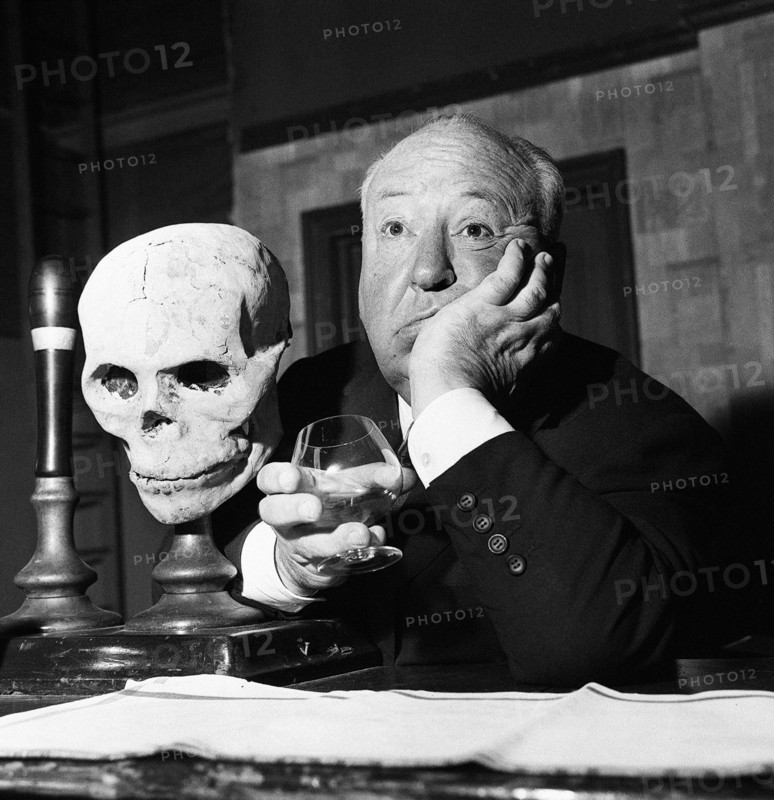 Alfred Hitchcock - film director - June 1964 
In studio 2 with props from the Rovers Return Coronation Street at Granada Studios