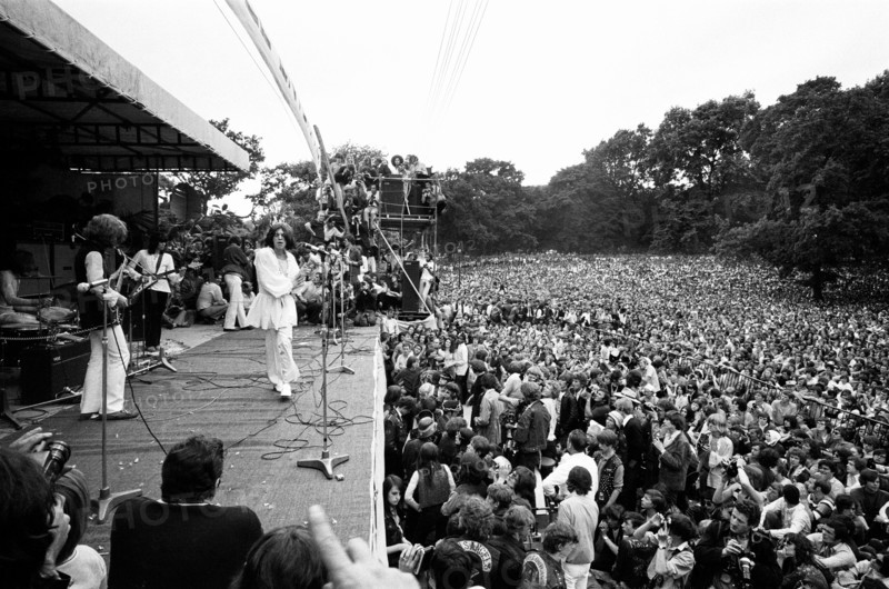 Mick Jagger en concert à Hyde Park à Londres