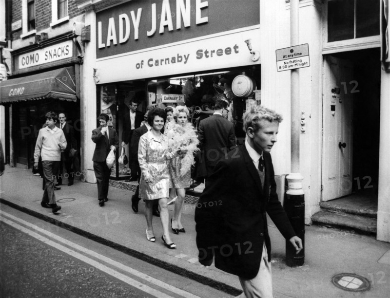 The girls after they had selected their mini-skirts. September 1967 P006385