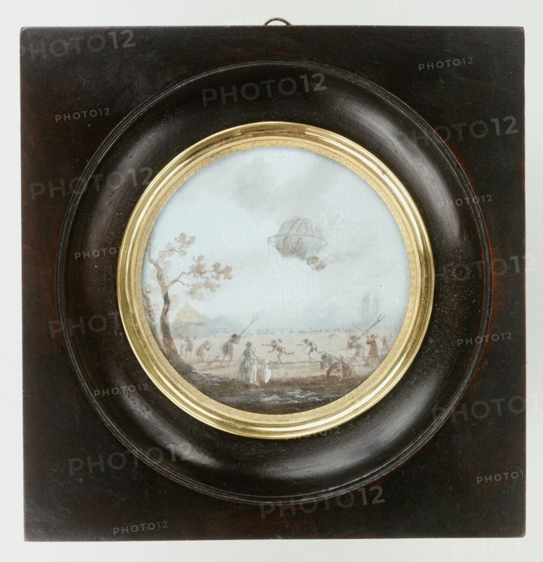 Hydrogen balloon crash in Gonesse after taking off from the Champs de Mars on 27th August 1783