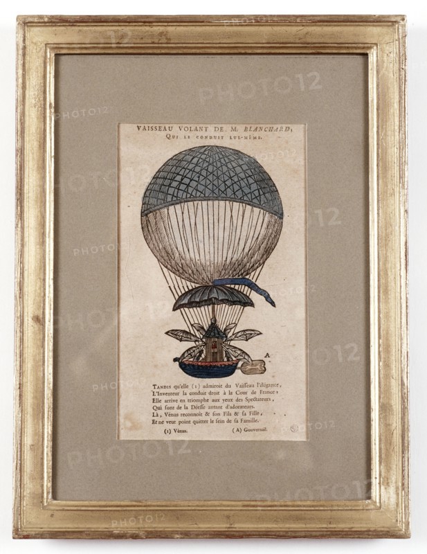 Vaisseau volant de M. Blanchard qui le conduit lui-même