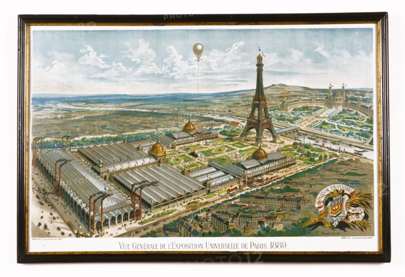 General view of the 1889 World Fair in Paris