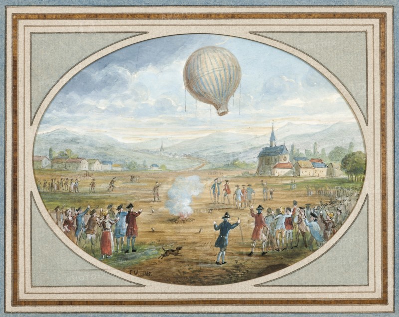 Première expérience aérostatique à Annonay le 4 juin 1783