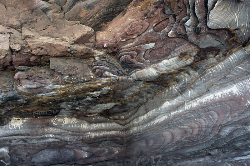 Detail of a carved facade from a building in Petra, Jordan