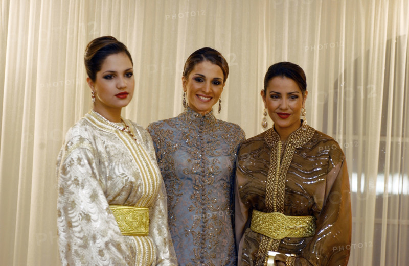 Queen Rania, Princess Lalla Meryem and daughter, November 2002