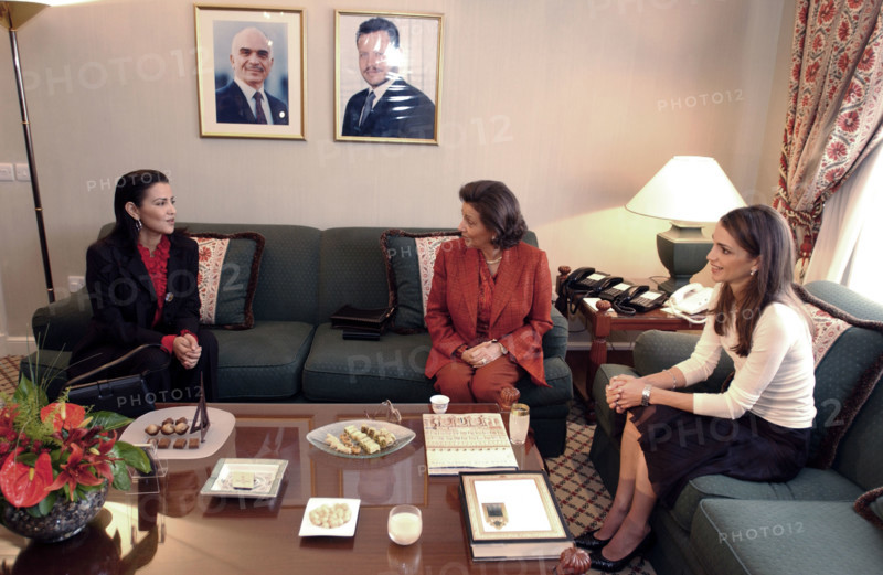 Princess Lalla Meryem, Suzanne Mubarak and Queen Rania, November 2002
