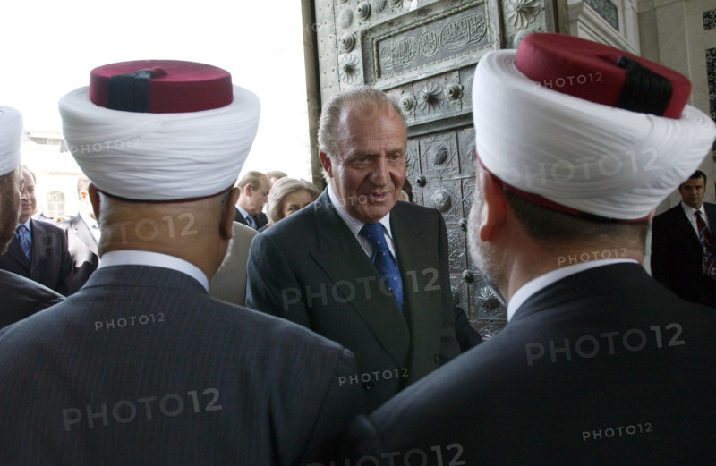 Juan Carlos et sa femme en visite officielle en Syrie, octobre 2003