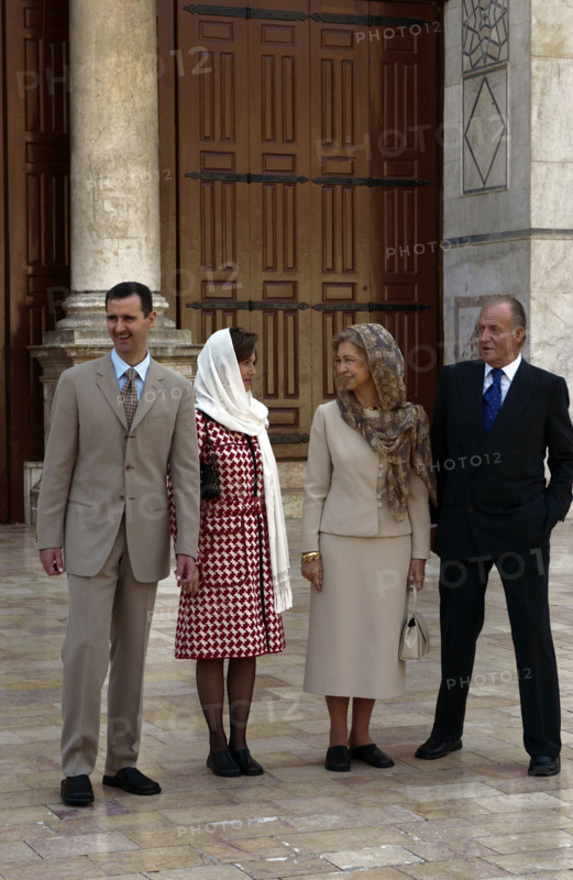 Juan Carlos and Sophia of Spain visit Syria