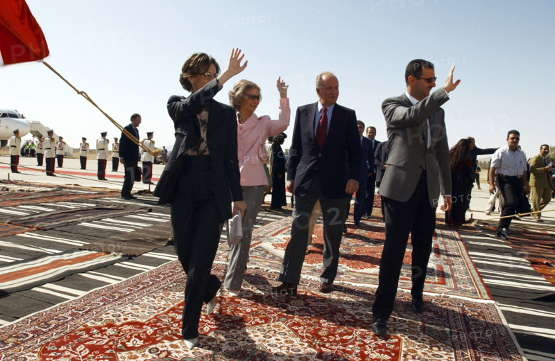 Juan Carlos and Sophia of Spain in the archaeological city of Palmyra