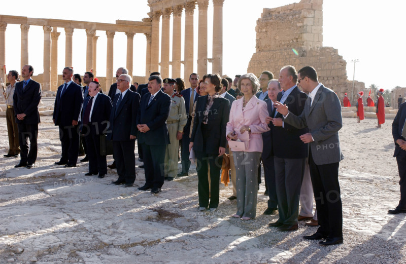 Juan Carlos and Sophia of Spain in the archaeological city of Palmyra