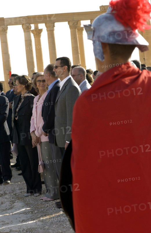 Juan Carlos and Sophia of Spain in the archaeological city of Palmyra