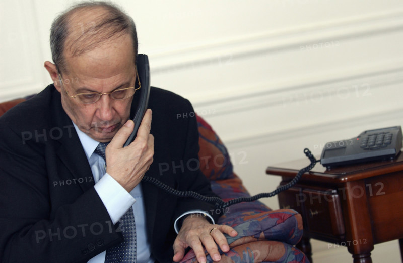 Lebanese General Michel Aoun in his Parisian refuge