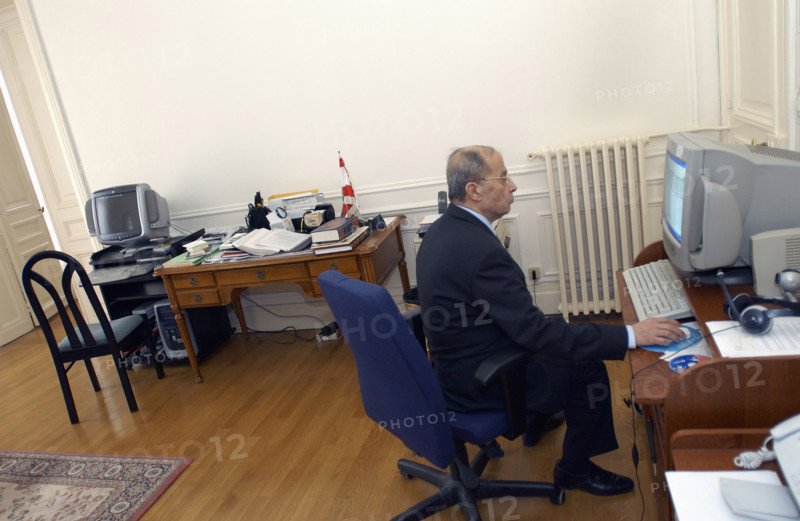 Lebanese General Michel Aoun in his Parisian refuge