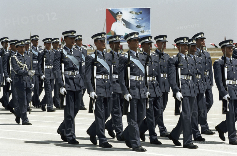 Integration of officiers in presence of king Abdullah II of Jordan