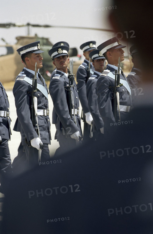Integration of officiers in presence of king Abdullah II of Jordan