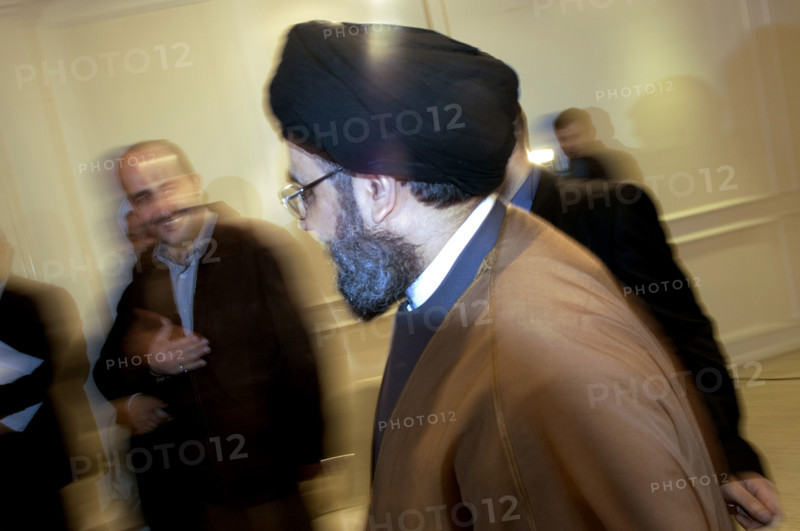 Sheikh Hassan Nasrallah, chief of the Shi'ite Muslim group of Hezbollah