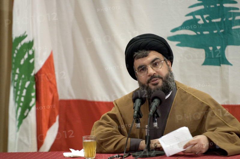 Le secrétaire général du Hezbollah Hassan Nasrallah, mars 2005