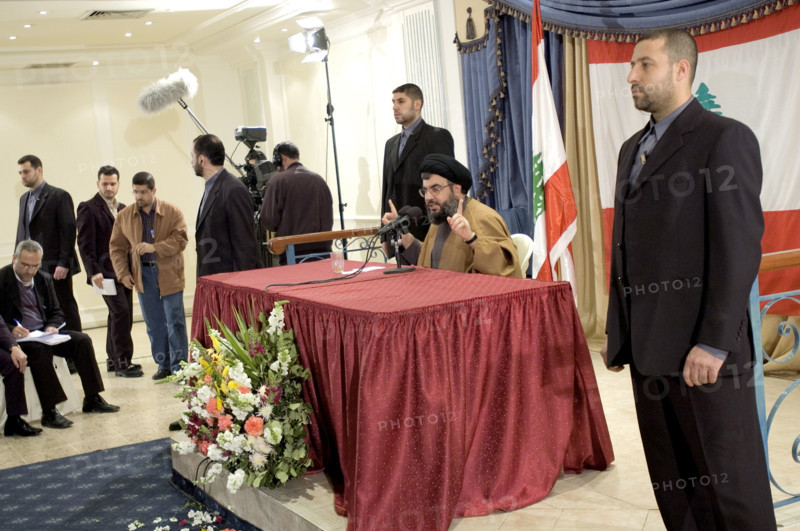 Sheikh Hassan Nasrallah, chief of the Shi'ite Muslim group of Hezbollah