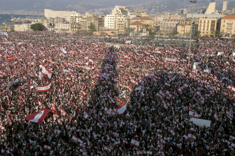 The largest Anti-Syrian demonstration in Beirut