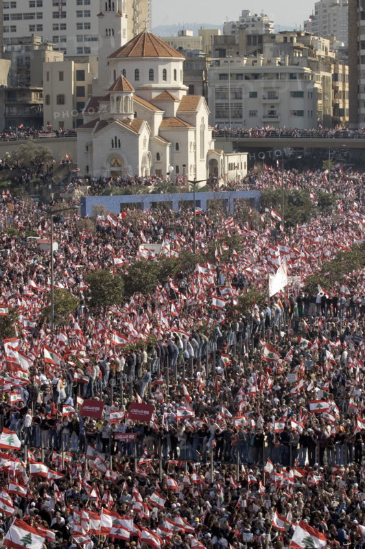 The largest Anti-Syrian demonstration in Beirut