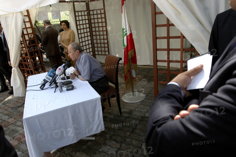 Former Army Commander, General Michel Aoun at Home in Lebanon