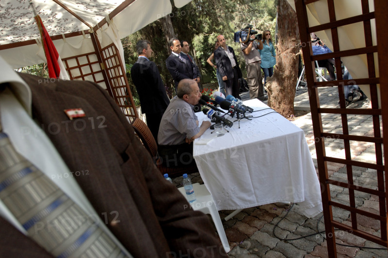 Former Army Commander, General Michel Aoun at Home in Lebanon