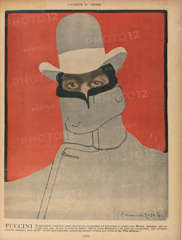 Caricature of Giacomo Puccini