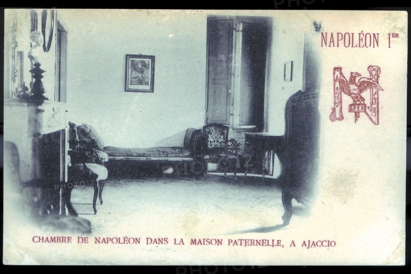Native home of Napoleon I in Ajaccio. Napoleon's bedroom.