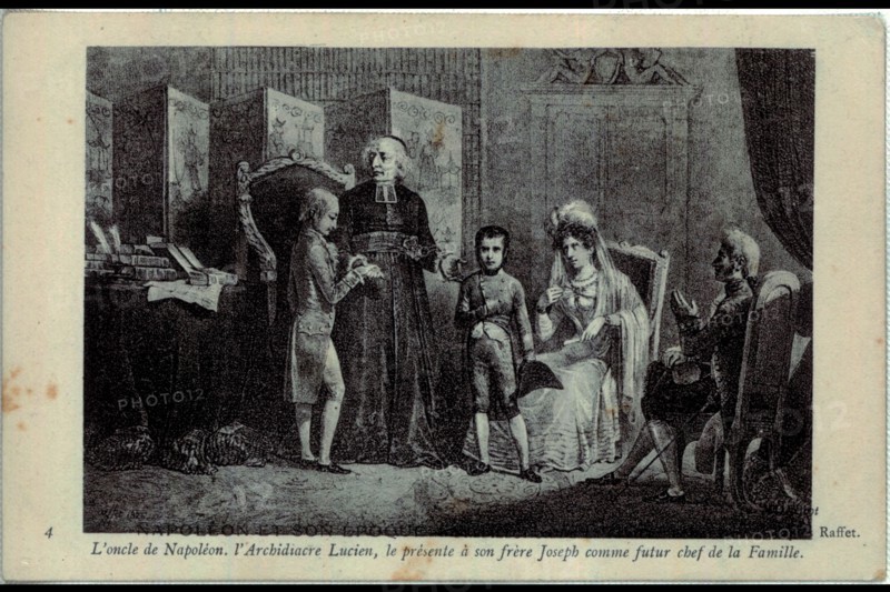 Ajaccio. Napoleon's uncle presenting him to his brother as the future head of the family.