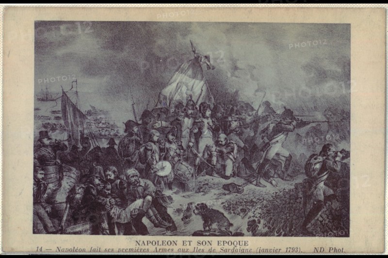 Napoléon fait ses premières armes aux îles de Sardaigne. Janvier 1793