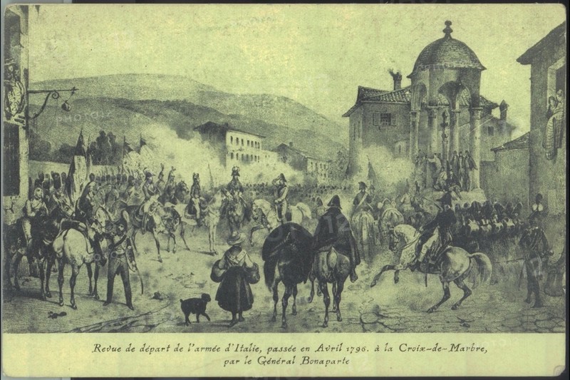 Revue de départ de l'armée d'Italie par le général Bonaparte.
