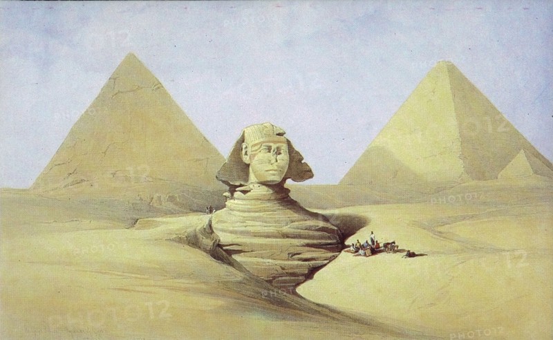 Sphinx and Pyramids.
