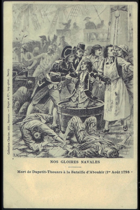 Mort de Dupetit-Thouars à la bataille d'Aboukir.