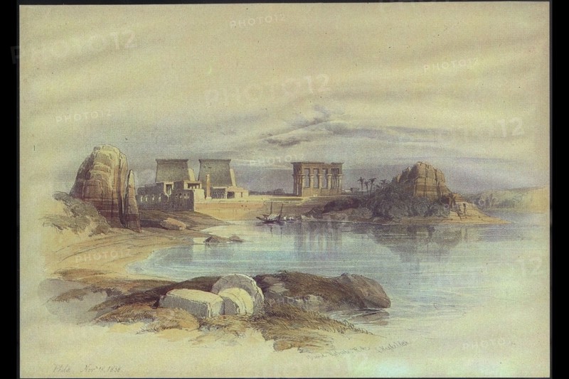Landscape in Egypt on the Edge of the Nile.