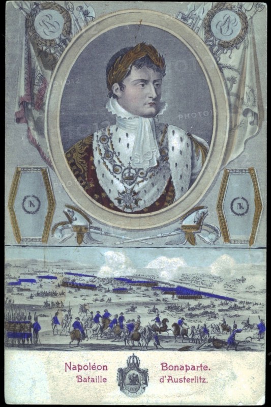 Portrait de Napoléon 1er à la Bataille d'Austerlitz.
