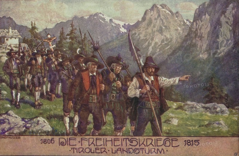 Révolte paysanne contre l'Empire français dans le Tyrol.
1809
