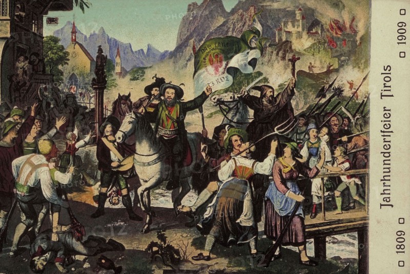 Centenaire de la révolte paysanne contre l'Empire français dans le Tyrol.
1809-1909