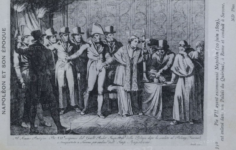Pope Pius VII having excluded Napoleon I.
10th June 1809
